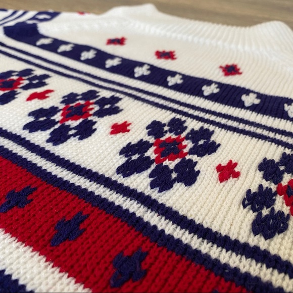 JC PENNEY Vintage Mock Neck Winter Ski Sweater - Picture 3 of 10